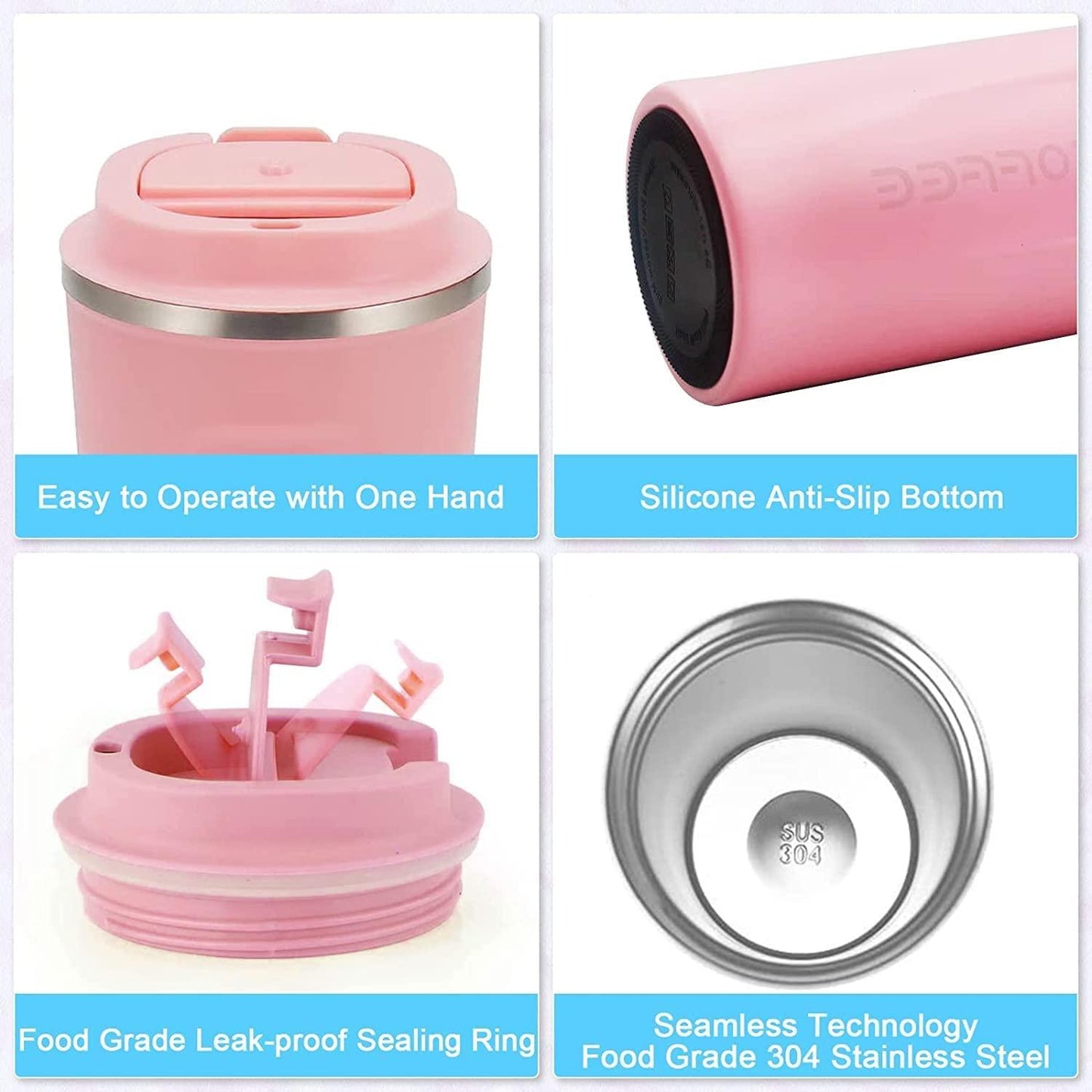 Stainless Steel Vacuum Insulated Coffee Mug – Leak-Proof, Double-Wall Travel Tumbler