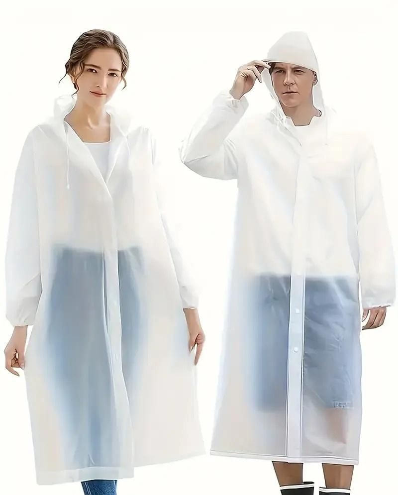 Unisex Reusable Hooded Raincoat