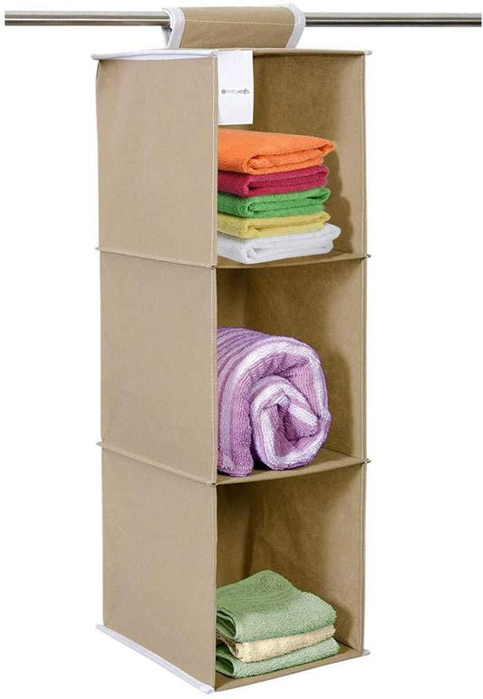 3-Shelf Hanging Wardrobe Organizer