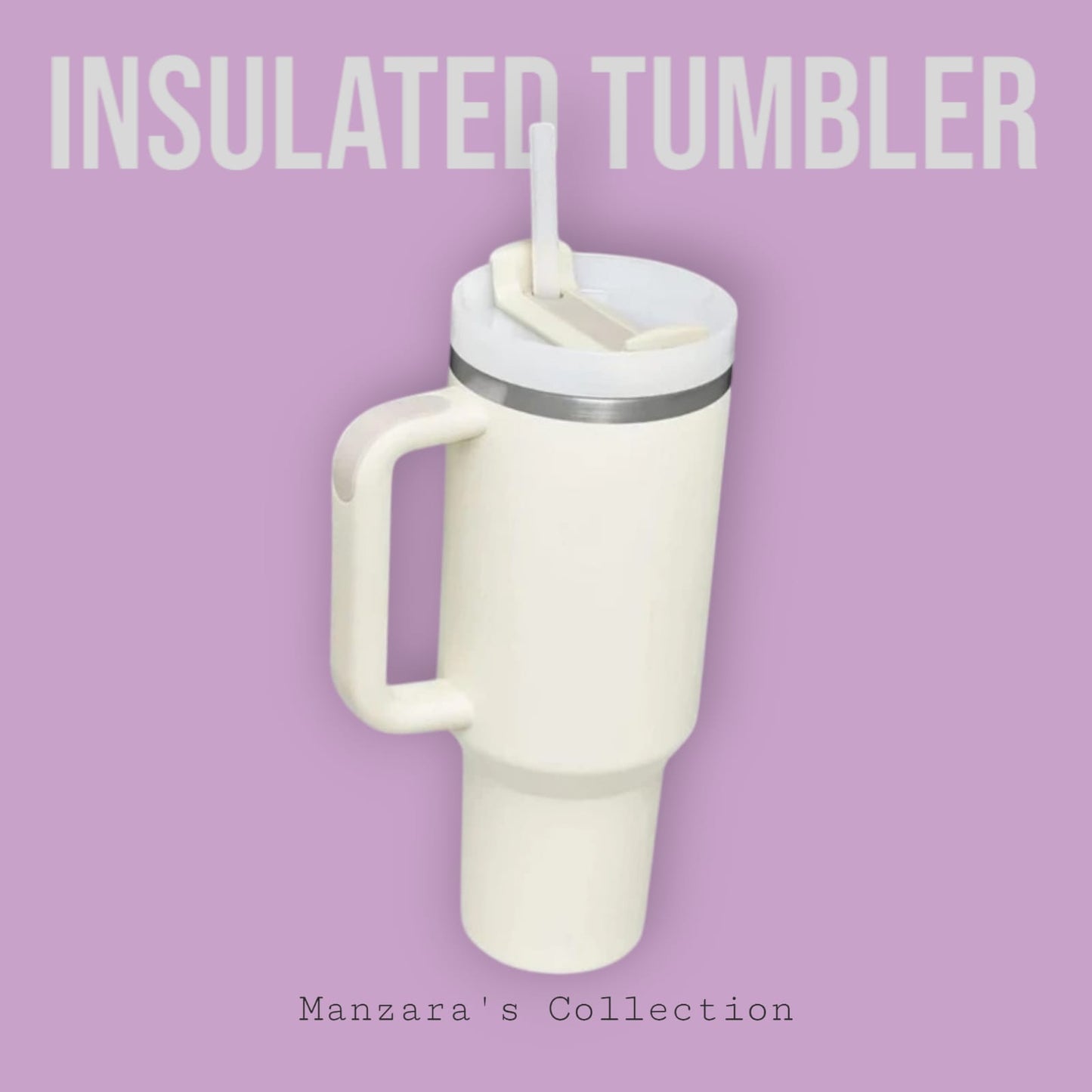 Classic Insulated Tumbler Mug with Straw