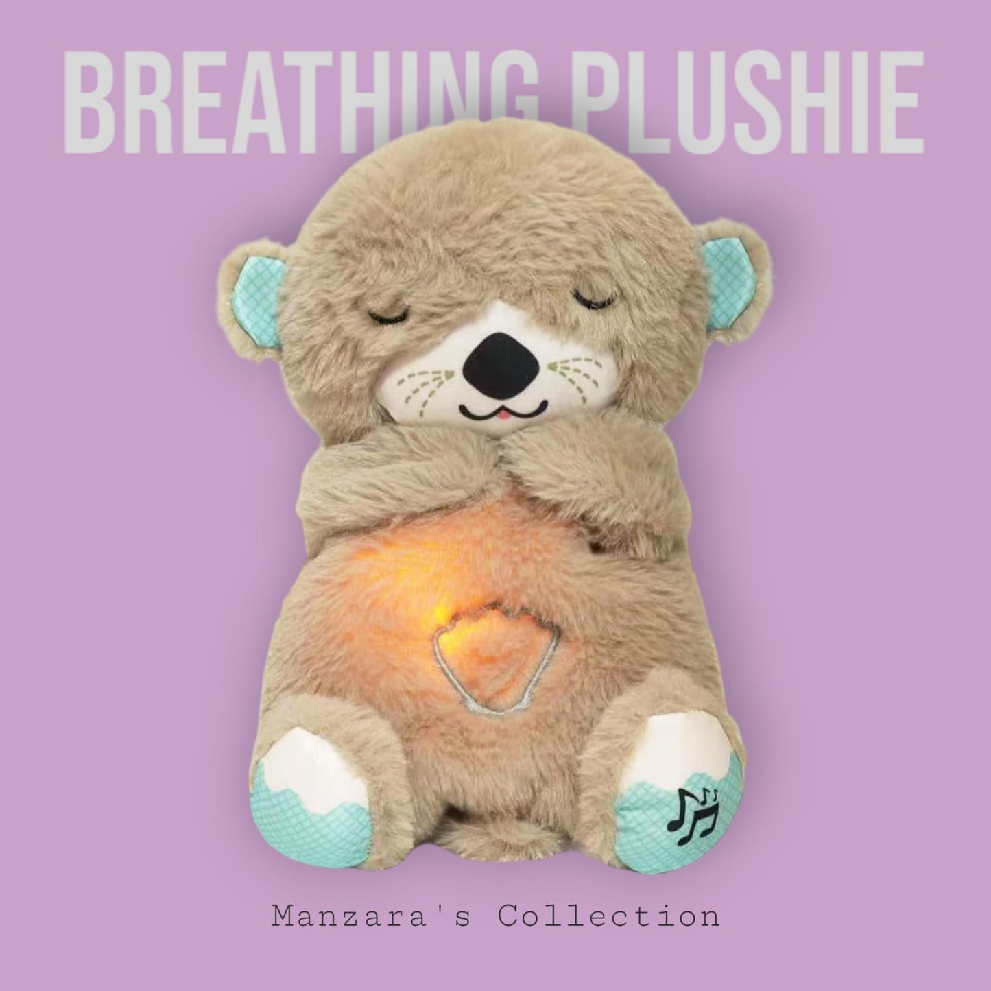 Breathing Teddy Bear with Soothing Music, Comfort Plush