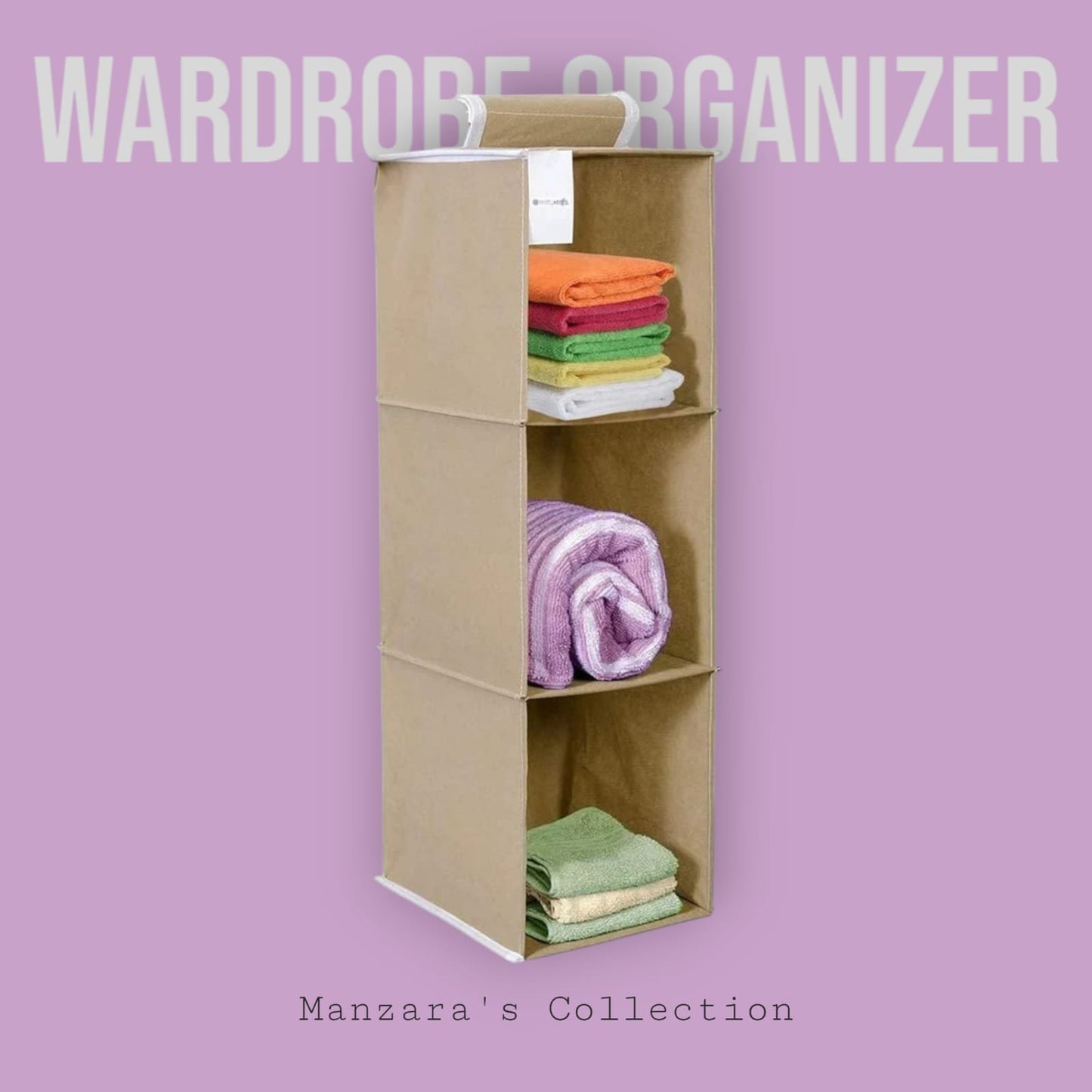 3-Shelf Hanging Wardrobe Organizer