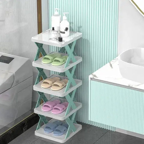 Compact 4-Tier Foldable Shoe Rack