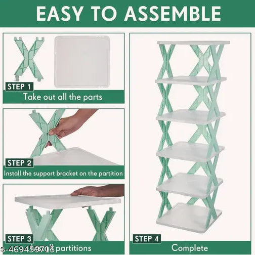 Compact 4-Tier Foldable Shoe Rack
