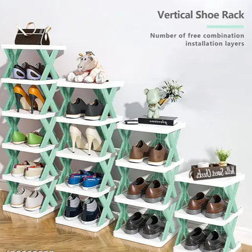 Compact 4-Tier Foldable Shoe Rack