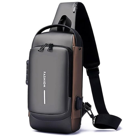 Anti‑Theft USB Charging Waterproof Crossbody Sling Bag